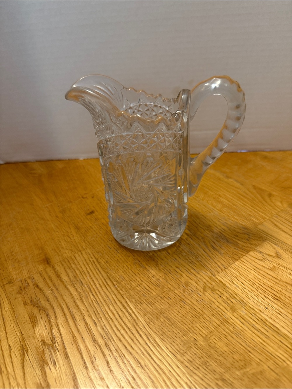 Clear Pressed Glass Pitcher